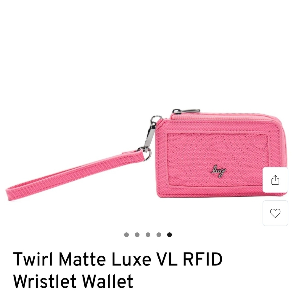 Lug Twirl Matte Luxe Pink Wristlet Wallet